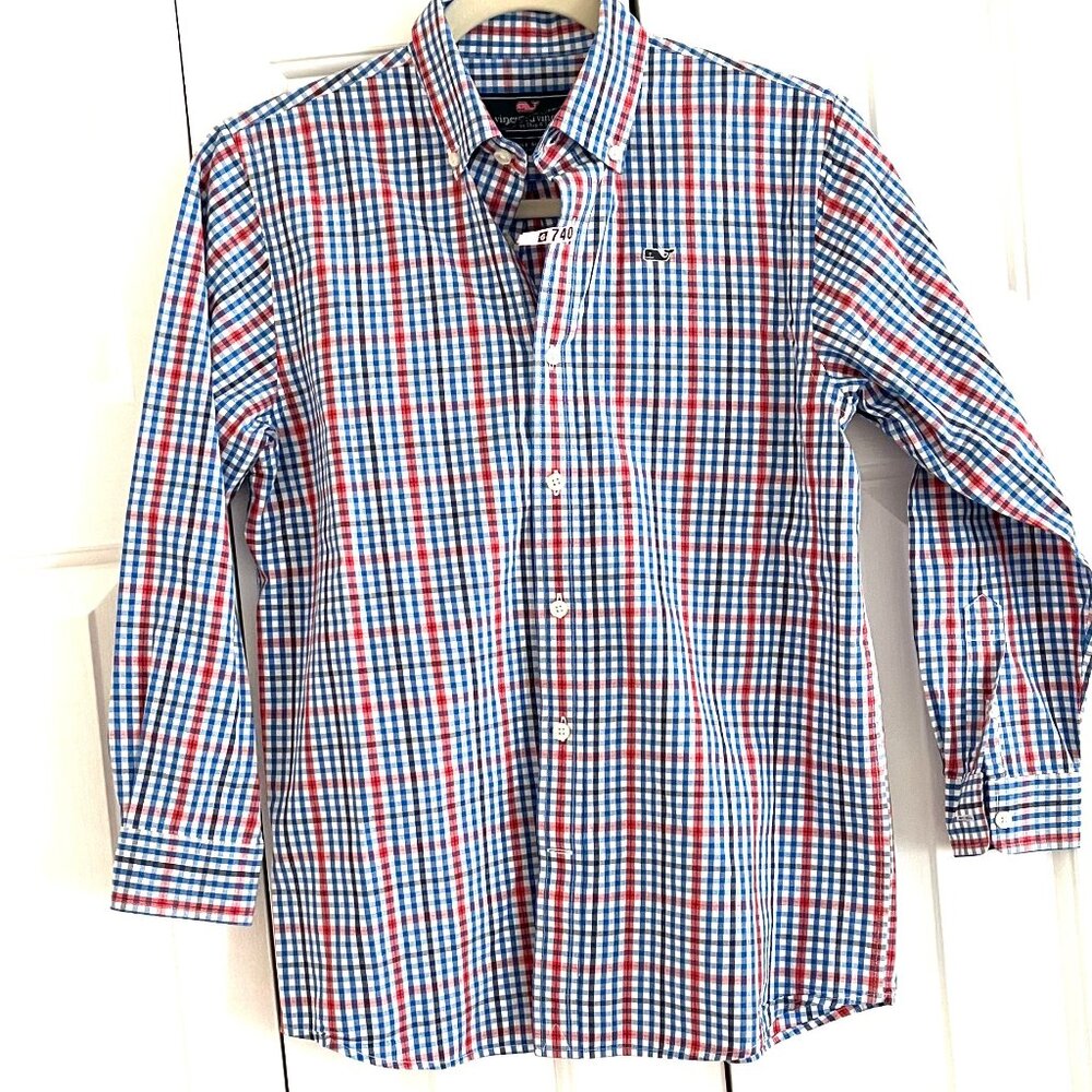 Vineyard Vines Boys checked button down 12-14